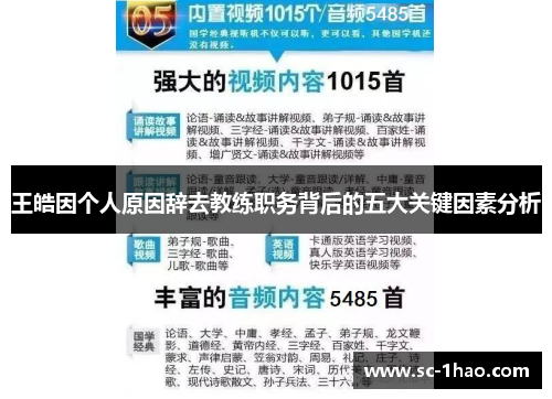王皓因个人原因辞去教练职务背后的五大关键因素分析